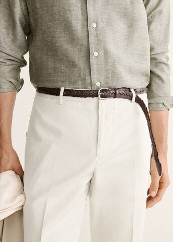 MANGO MAN Regular Pleated Pants 'Hunt' in Beige