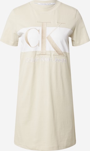 Robe Calvin Klein Jeans en beige : devant