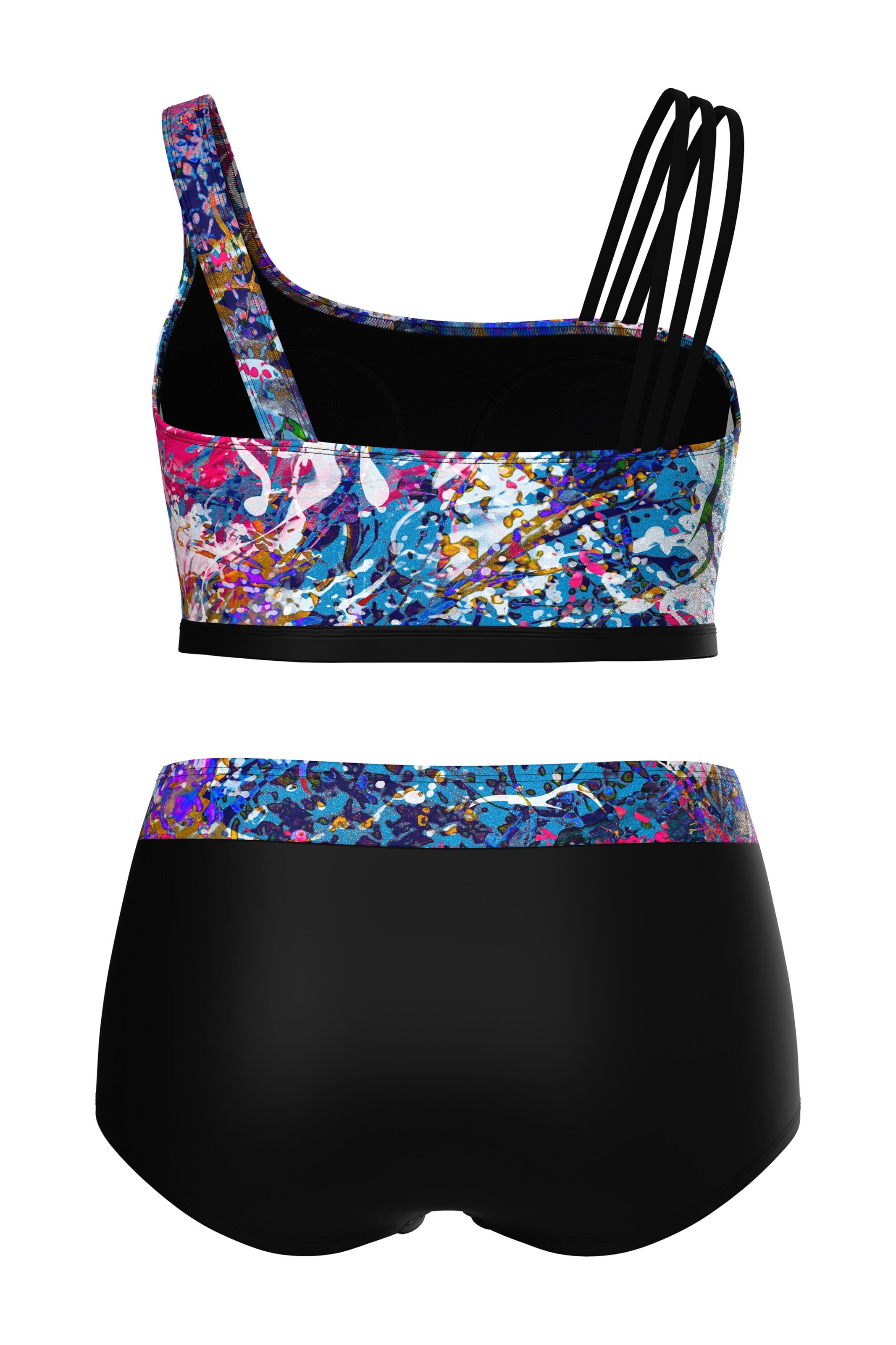 Ulla Popken Bralette Swimsuit in Mixed colours