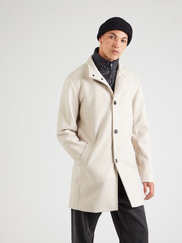 INDICODE JEANS Between-Seasons Coat 'Yose' in Beige: front