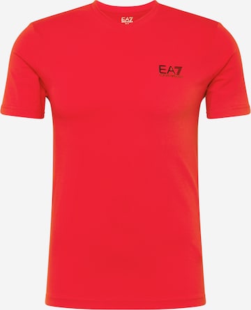 EA7 Emporio Armani Тениска в червено: отпред