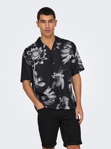 Only & Sons Regular fit Skjorta 'ONSRocket' i svart: framsida