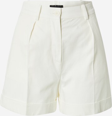 Sisley regular Παντελόνι πλισέ σε λευκό: μπροστά