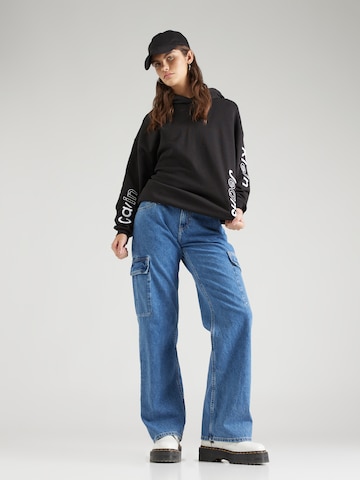 Calvin Klein Jeans Wide Leg Cargojeans i blå