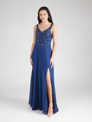 Robe de soirée Unique en bleu : devant