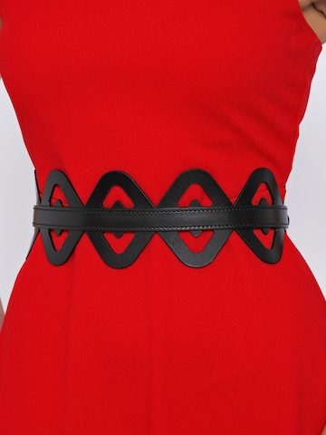 Haute Cuir Belt 'Diamond Cutout Belt' in Black