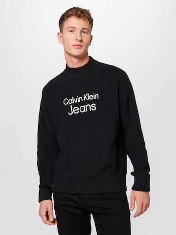 Calvin Klein Jeans Sweter w kolorze czarny: przód