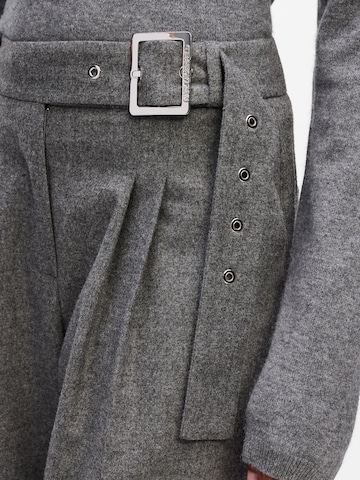 Wide leg Pantaloni cu dungă de la Karl Lagerfeld pe gri