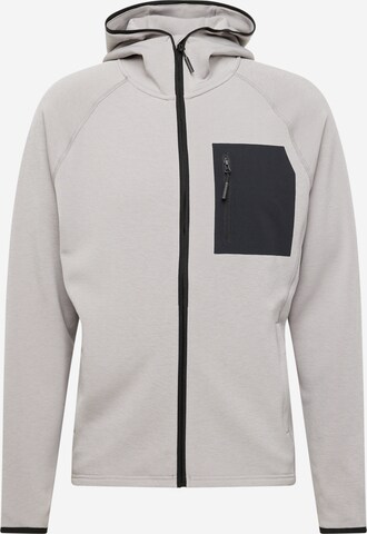 ENDURANCE Athletic Fleece Jacket 'Deerto' in Grey: front