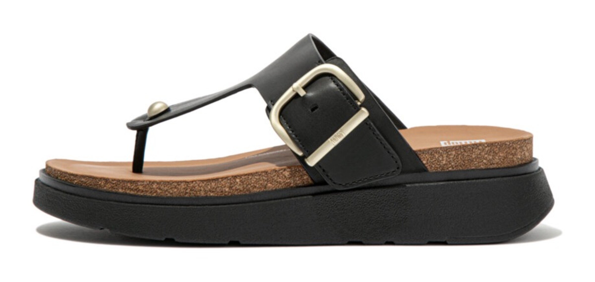 FitFlop T-Bar Sandals in Black