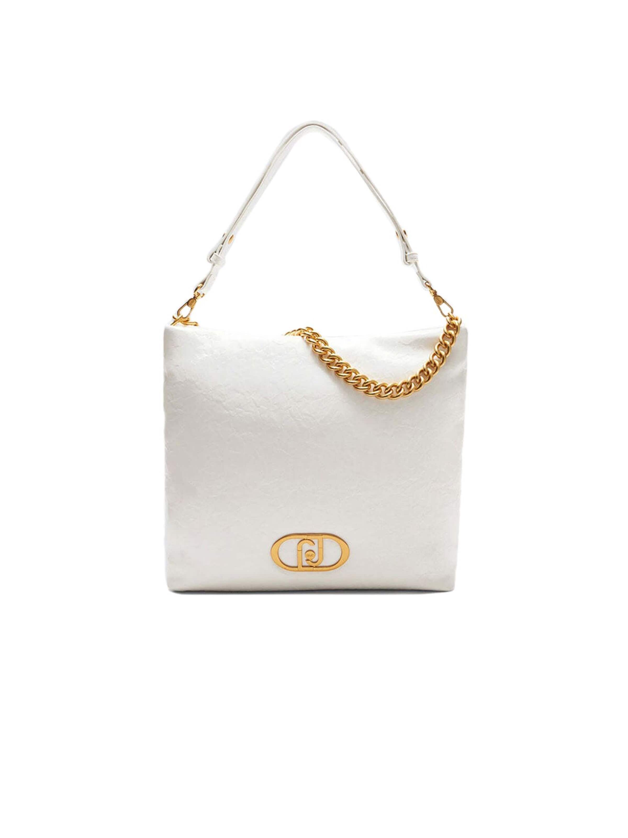 Liu Jo - Bolso de mano 'Ecs M Hobo' en blanco: frente