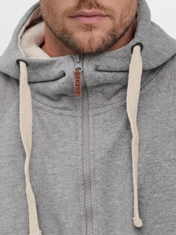 BLEND Sweat jacket 'Speedy' in Grey