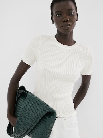 MANGO Pullover 'CUPRONA' in Beige: Vorderseite