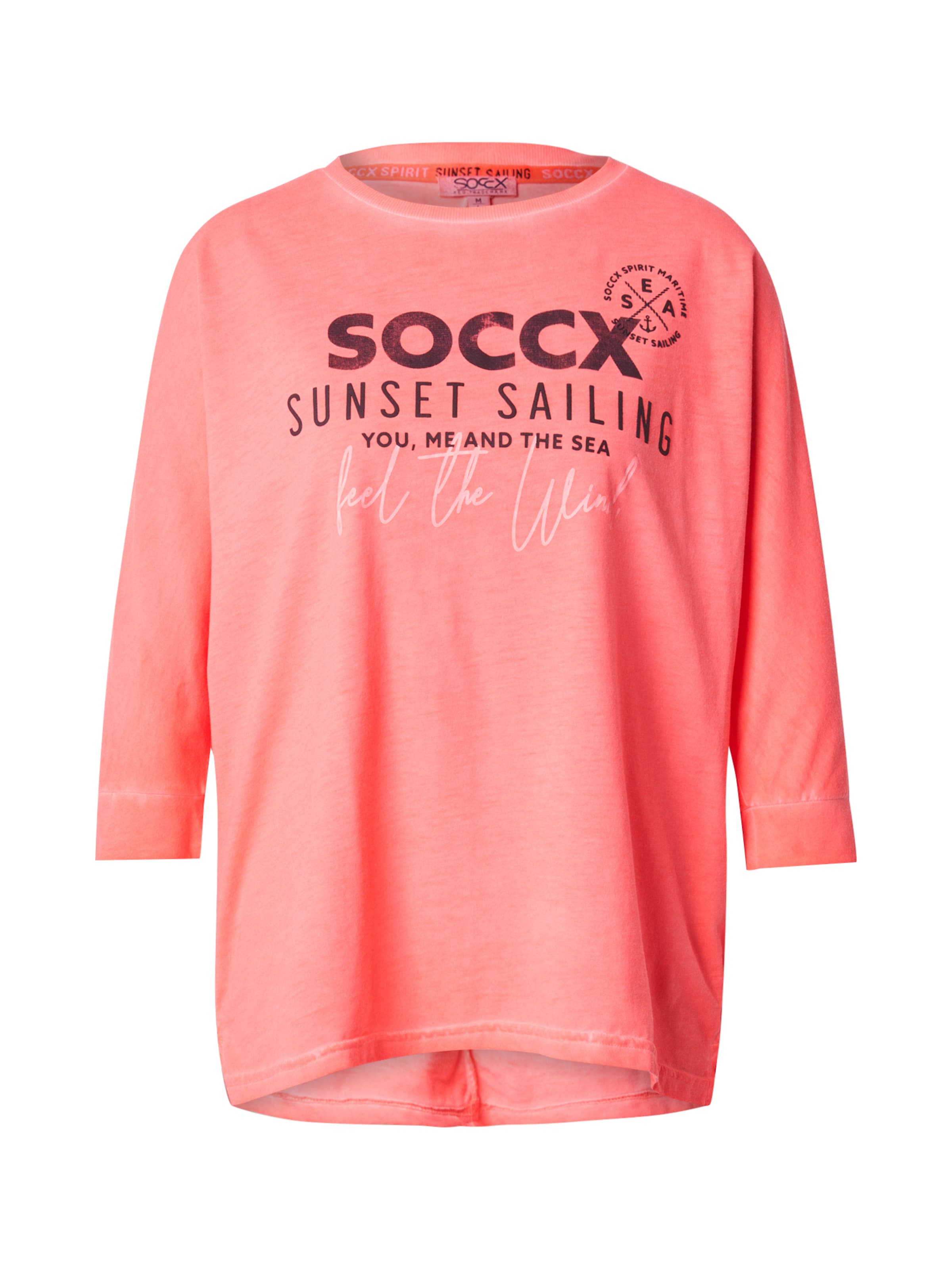 Soccx - Camiseta talla grande en rojo: frente