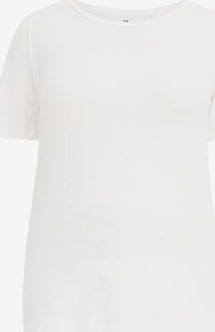 T-shirt WE Fashion en blanc : devant