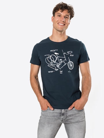 Iriedaily T-Shirt 'Bikeplosion' in Blau: predná strana