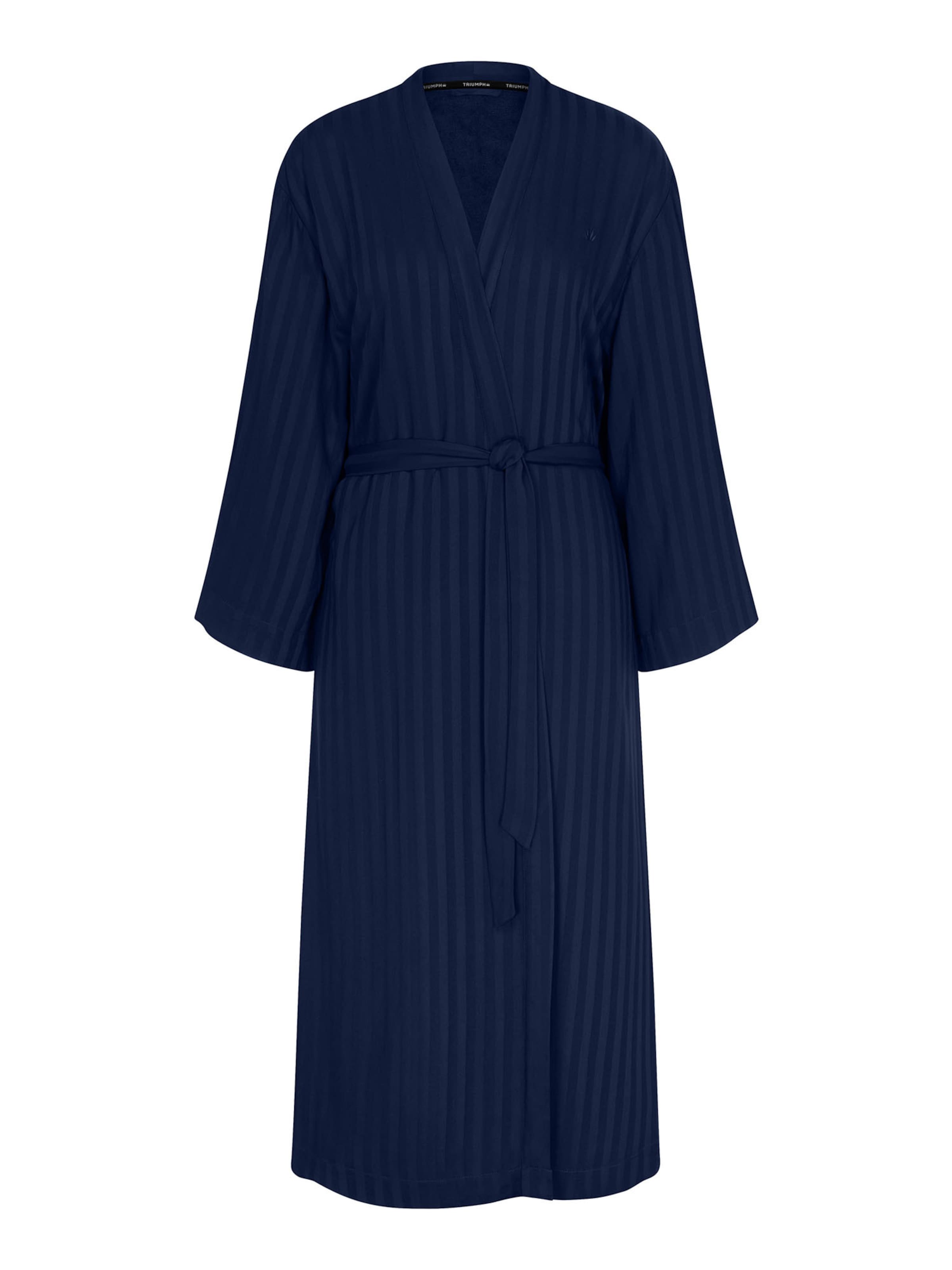 Peignoir court ' Red Label Amourette Jacquard ' TRIUMPH en bleu : devant