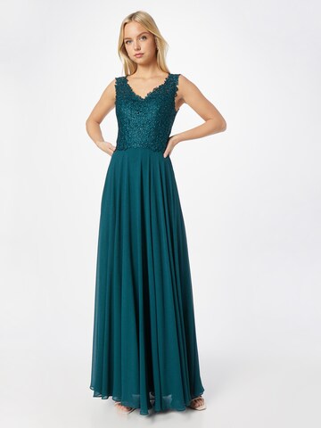 mascara Evening Dress in Green: front