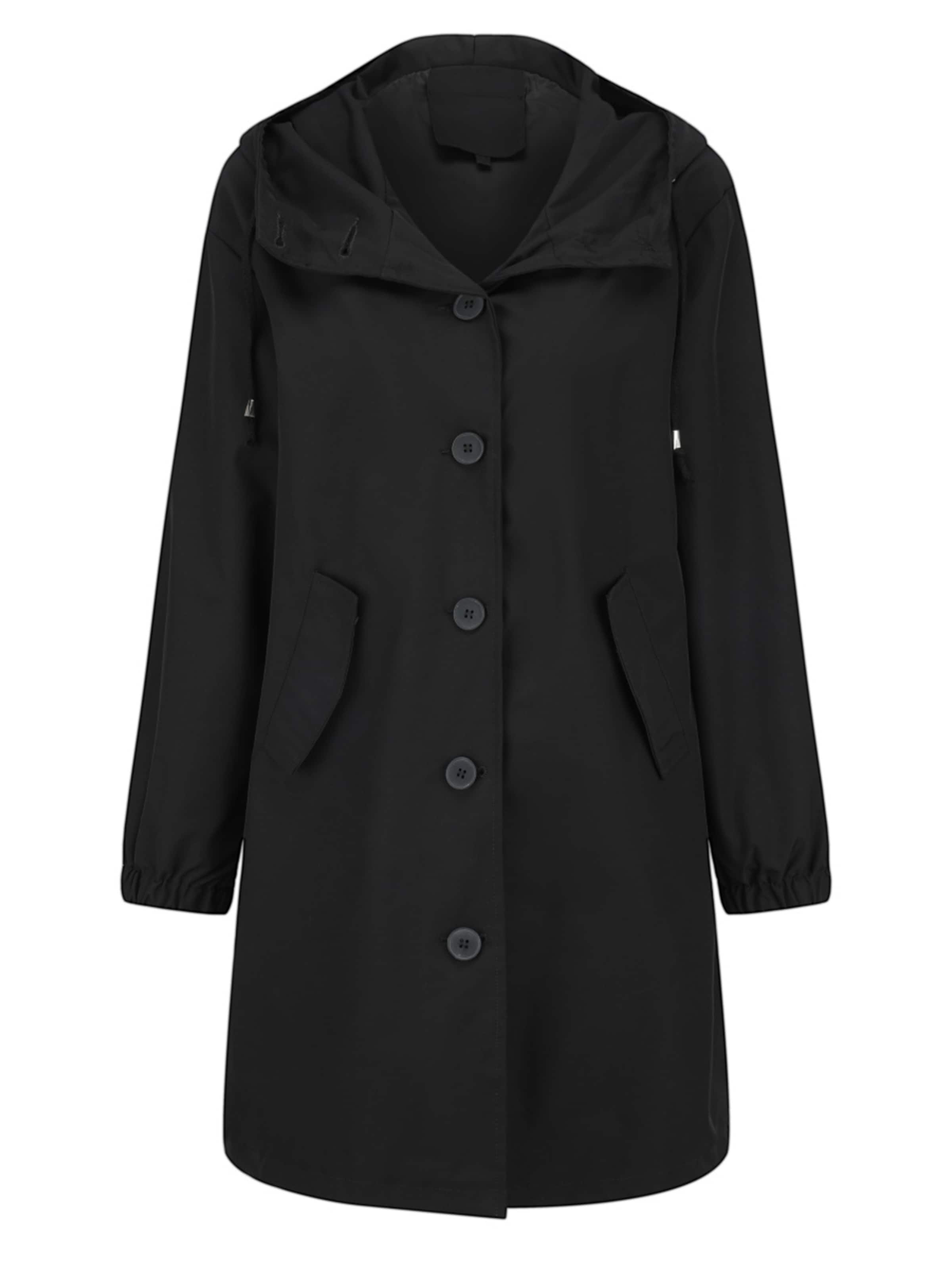 Youthup Between-Seasons Coat in Black: front