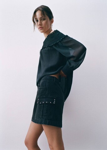 MANGO TEEN Skirt 'Ministud' in Black