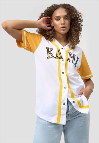 Karl Kani - Blusa 'College' en blanco: frente