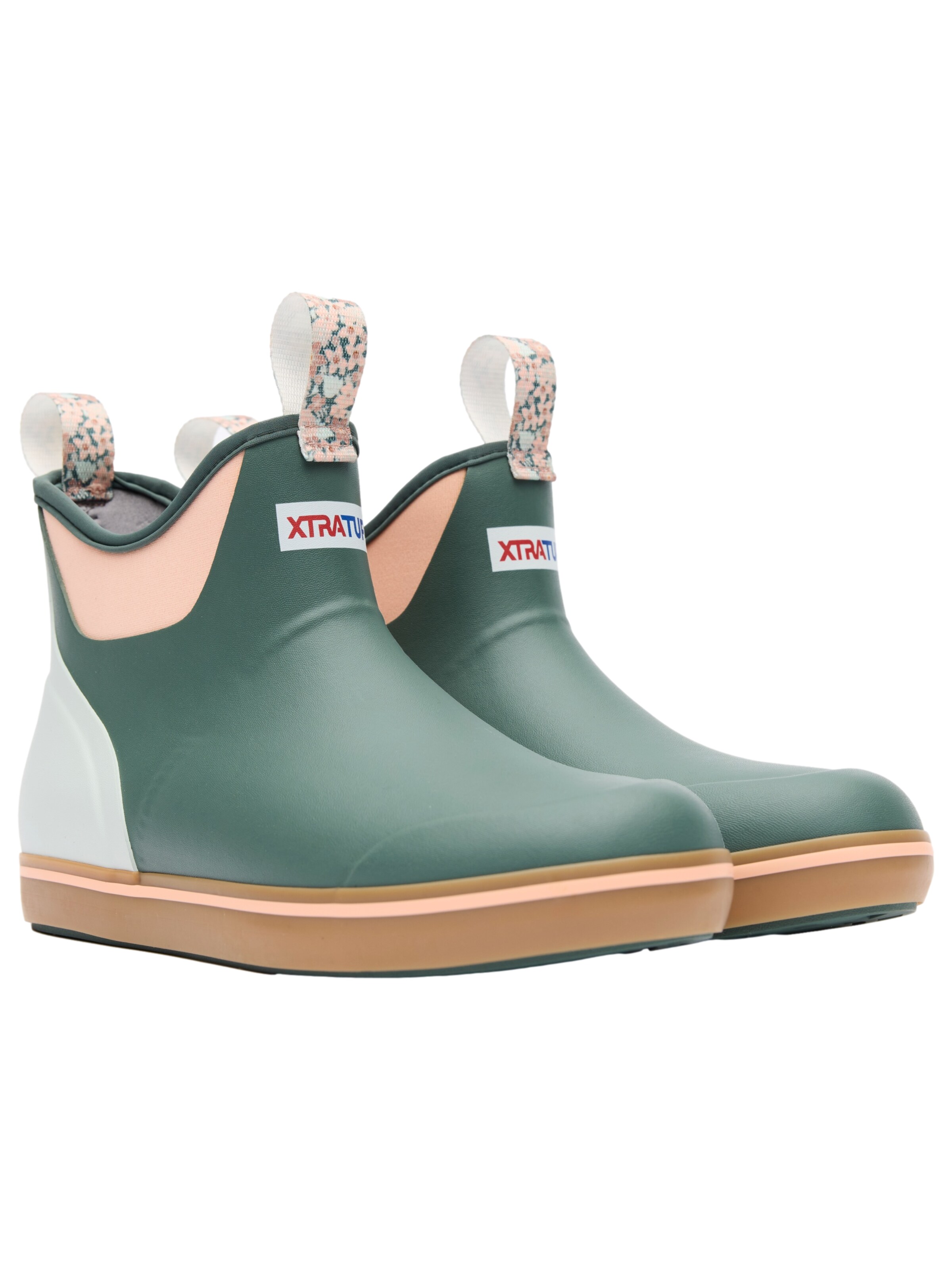 XtraTuf Rubber Boots 'Womens Ankle Deck Boot' in Green
