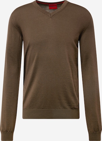 HUGO Red Sweater 'San Vredo' in Green: front