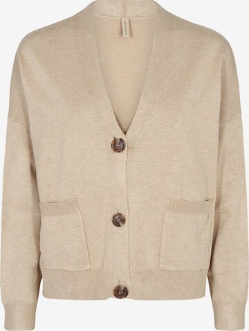 Soyaconcept Knit Cardigan in Beige: front