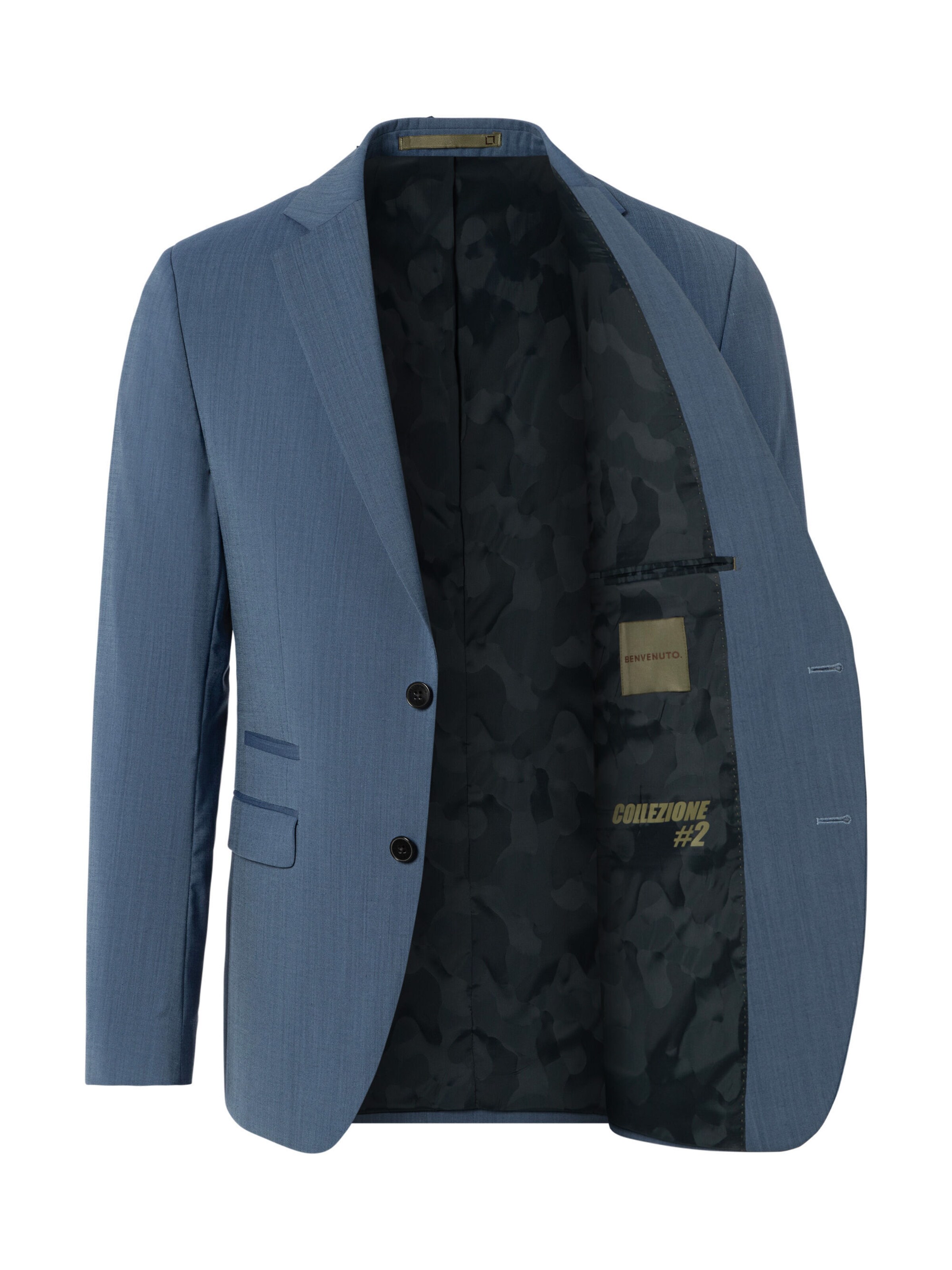 BENVENUTO Slim fit Suit 'Salvi-Lago' in Blue