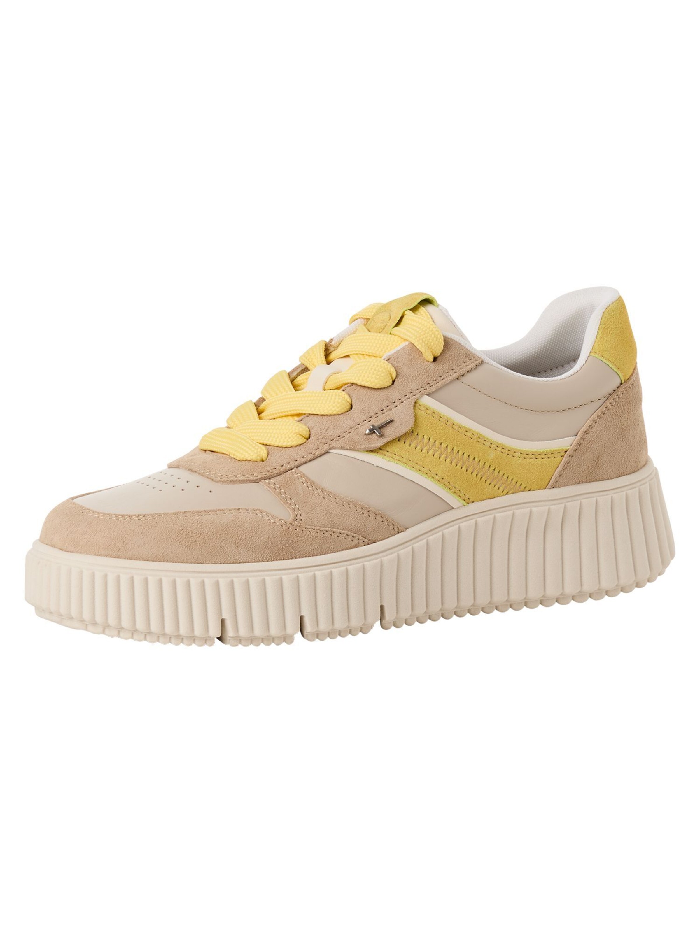 Tamaris Platform trainers in Beige: front