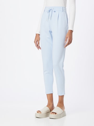 ONLY Slim fit Pleat-Front Pants 'Poptrash' in Blue: front