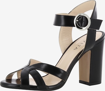 EVITA Strap Sandals in Black: front