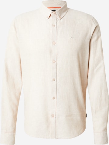 Coupe regular Chemise 'Vento' INDICODE JEANS en beige : devant