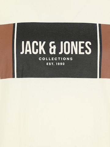 Jack & Jones Plus Тениска 'JJHAYATO' в бяло