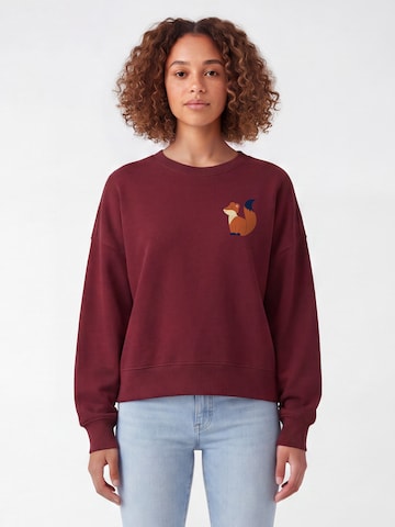 Watapparel Sweatshirt 'Cute Fox' in Rood: voorkant