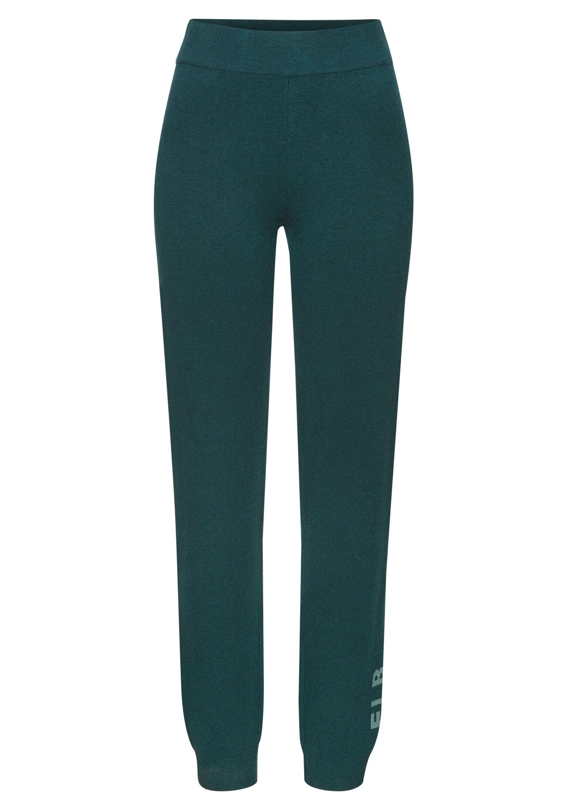 Elbsand Regular Pants in Green: front