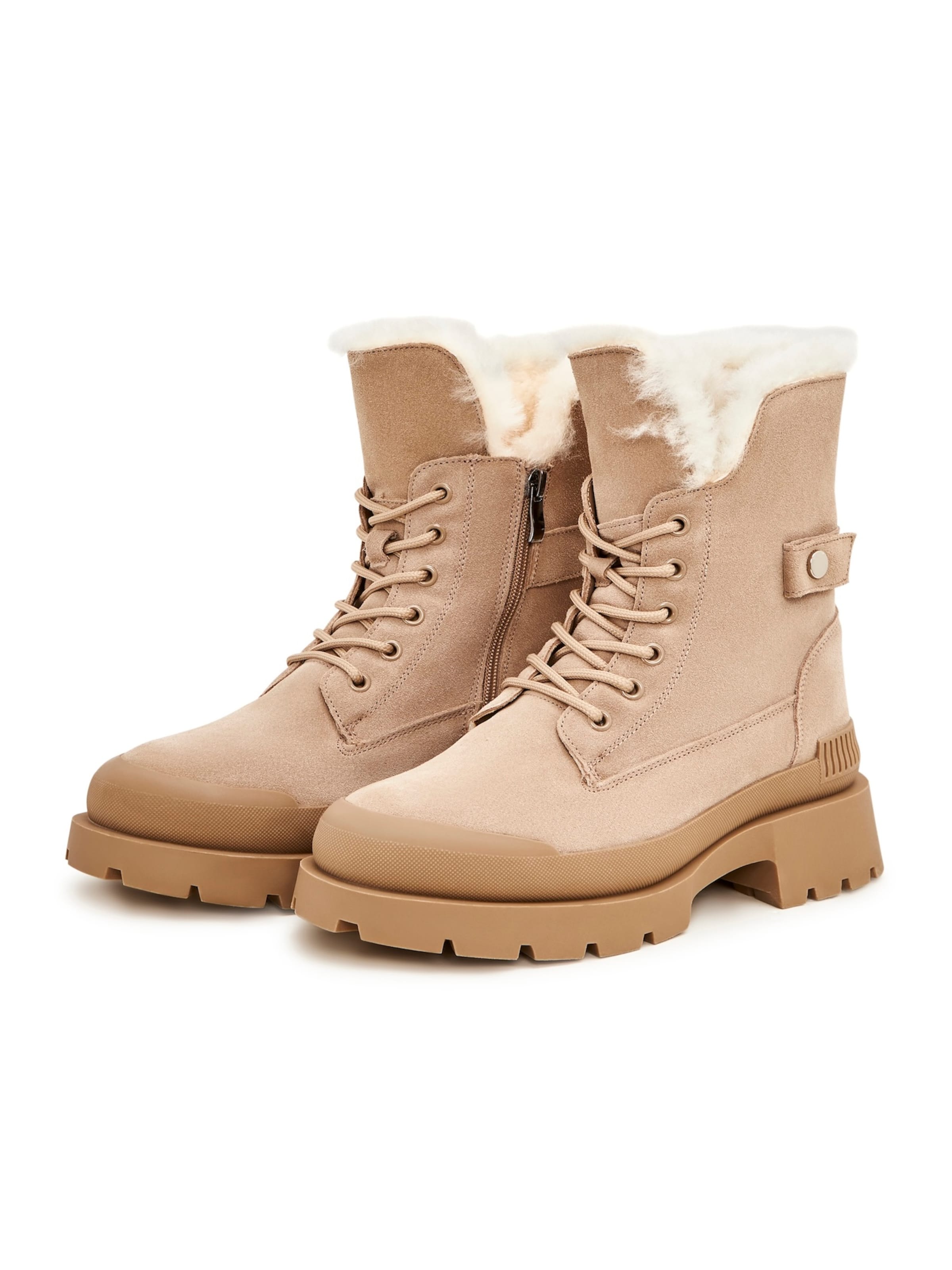 CESARE GASPARI Ankle boots in Beige