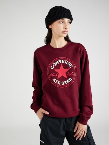 Sweat-shirt 'CONVERSE GO-TO ALL STAR' CONVERSE en rouge : devant