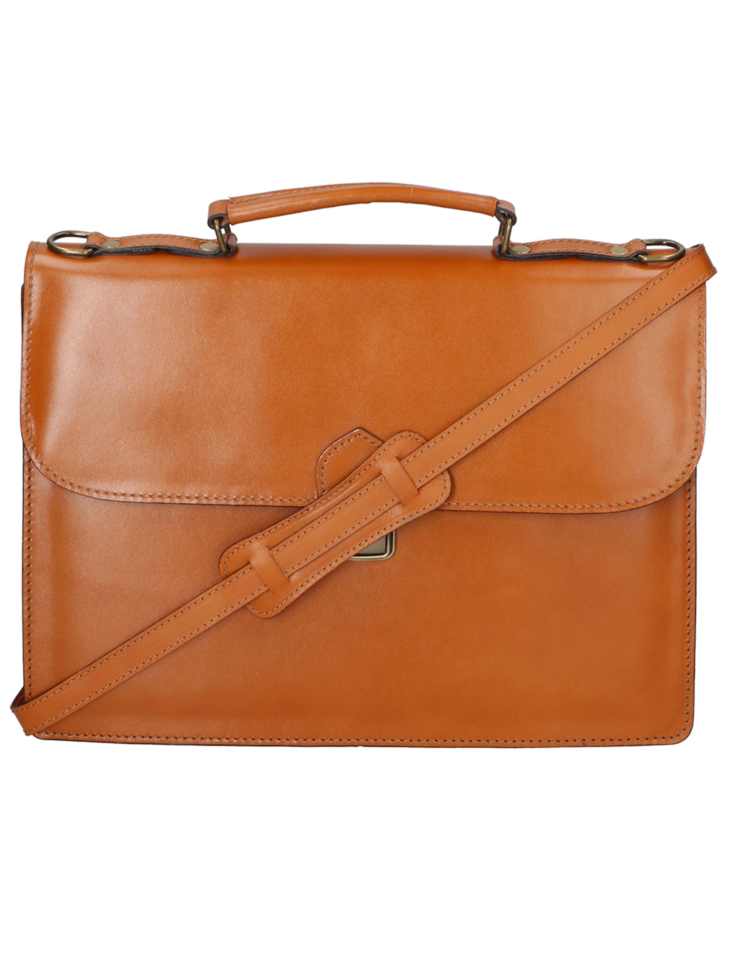 Gave Lux Aktentas in Bruin: voorkant