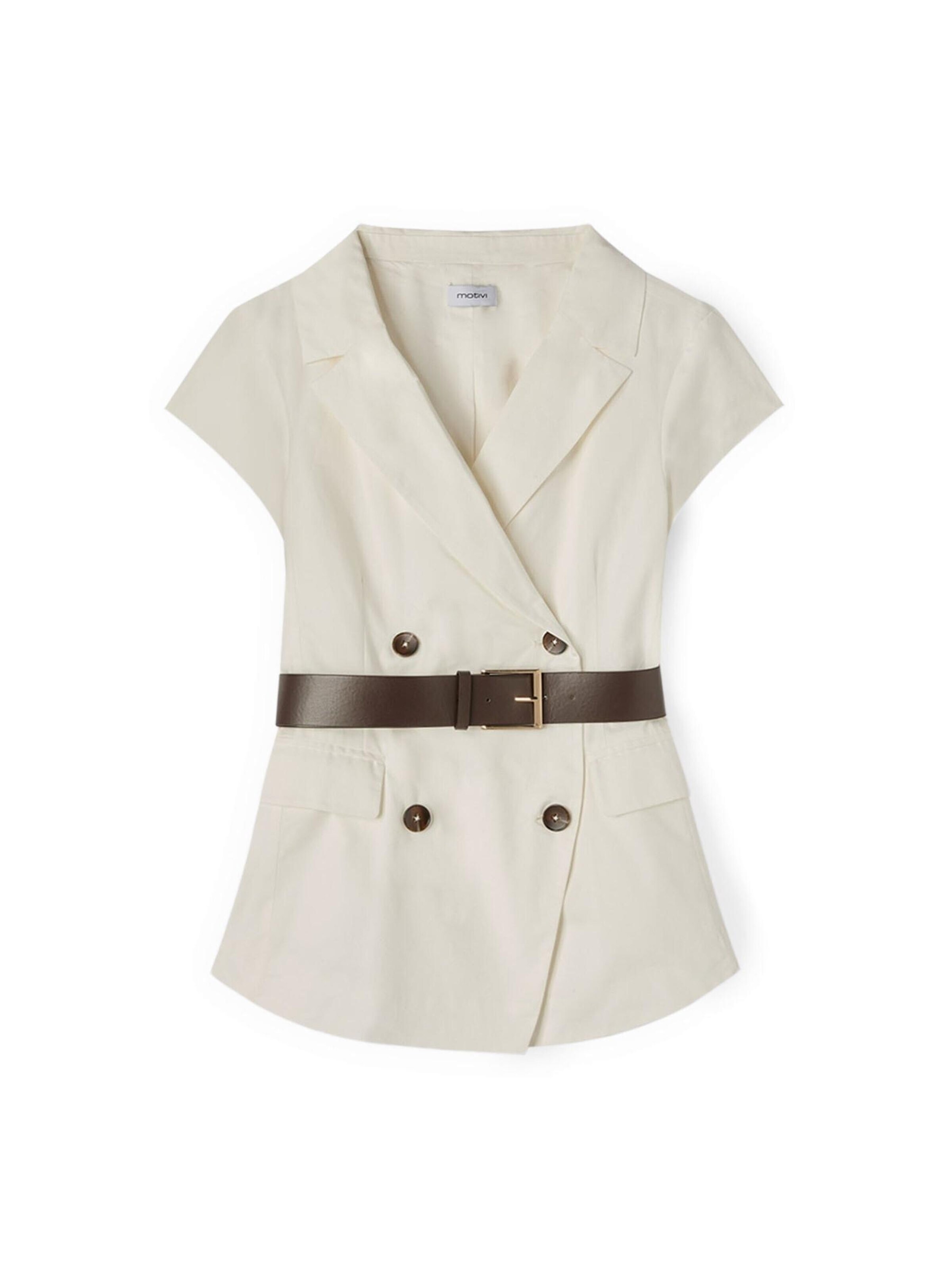 MOTIVI Blazers in Wit: voorkant