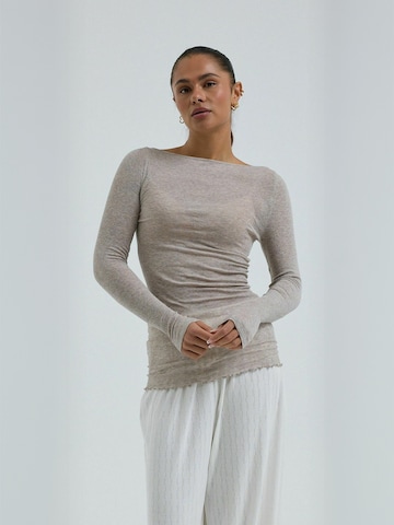 T-shirt Seamless Basic en gris : devant