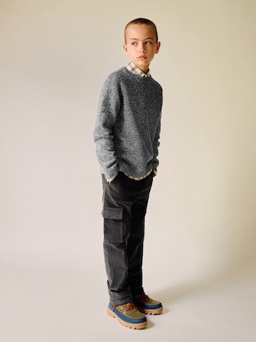 MANGO KIDS Regularen Hlače 'LUKE' | siva barva: sprednja stran