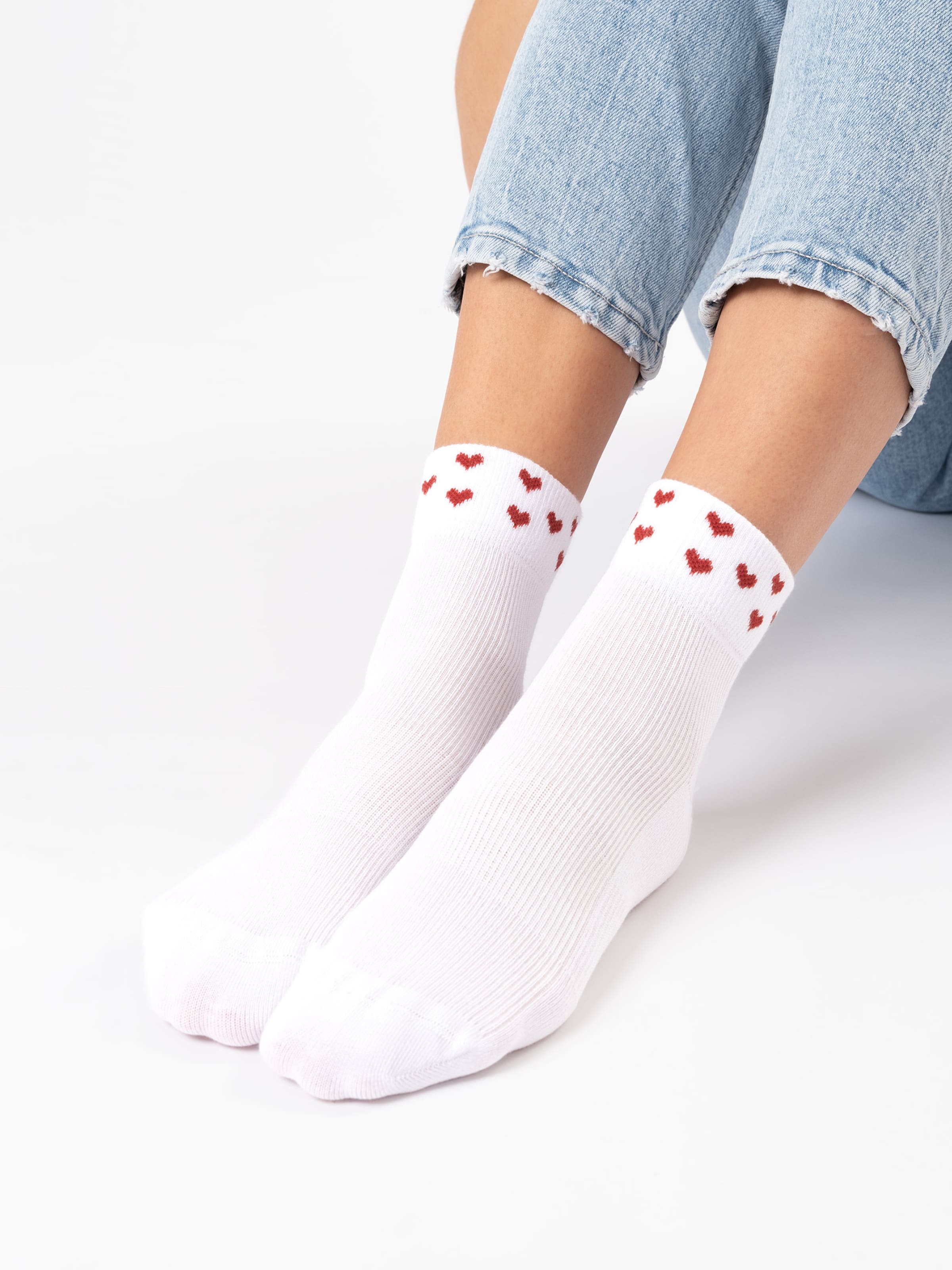 Calzino 'Gianna' di Occulto in bianco: frontale