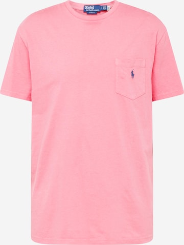 T-Shirt Polo Ralph Lauren en rose : devant