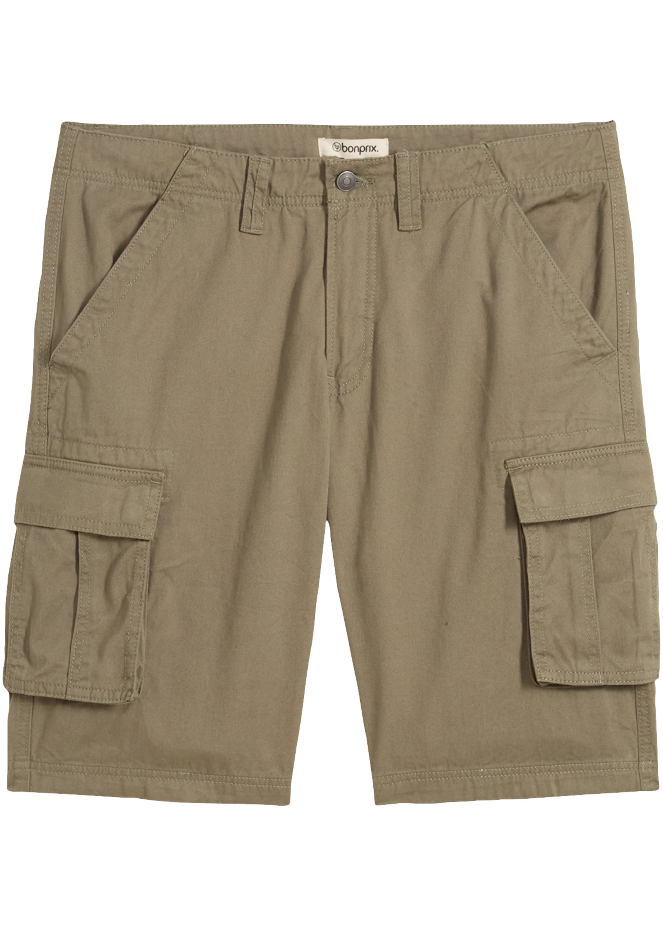 bonprix Regular Cargobermudas in Grün: Vorderseite