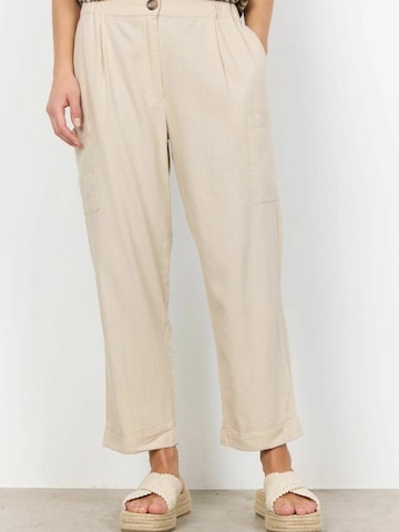 Soyaconcept Regular Cargobroek 'Ina 56-B' in Beige: voorkant