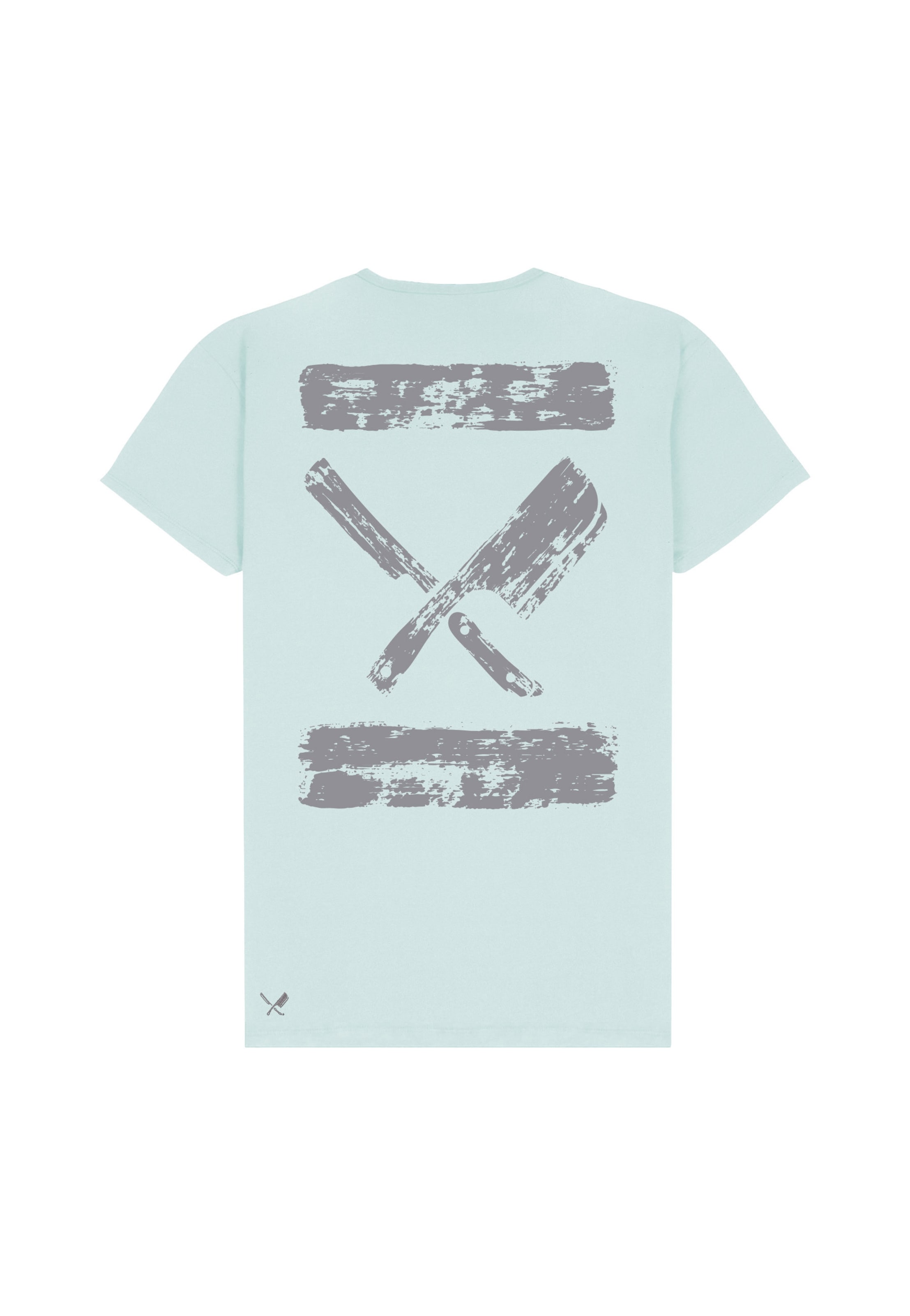 Distorted People T-Shirt in hellblau / grau, Produktansicht