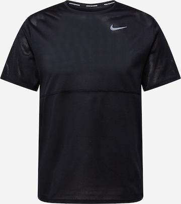 NIKE Functioneel shirt 'Breathe Run' in Zwart: voorkant
