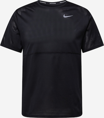 NIKE Performance Shirt 'Breathe Run' in Black: front