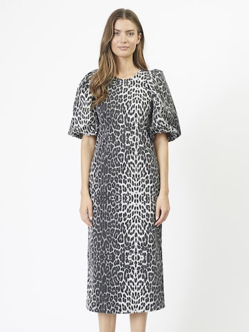 Abito 'Leo' di co'couture in grigio: frontale